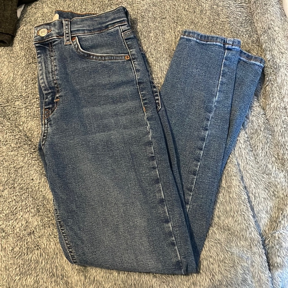 Topshop Jamie blue skinny jeans high waist